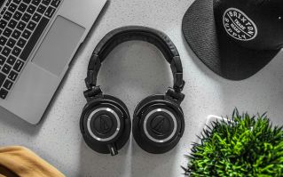 Black Wireless Headphones On White Table